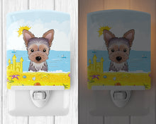 Load image into Gallery viewer, Yorkie Puppy Summer Beach Ceramic Night Light BB2100CNL