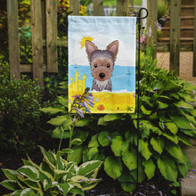 Load image into Gallery viewer, Yorkie Puppy Summer Beach Garden Flag – Decorative Outdoor Yard Flag BB2100GF