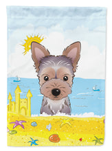Load image into Gallery viewer, Yorkie Puppy Summer Beach Garden Flag – Decorative Outdoor Yard Flag BB2100GF