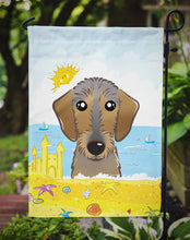 Load image into Gallery viewer, Wirehaired Dachshund Summer Beach Garden Flag – Decorative Outdoor Yard Flag BB2101GF