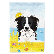 Load image into Gallery viewer, Border Collie Summer Beach Flag Canvas House Size BB2109CHF