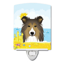 Load image into Gallery viewer, Sheltie Summer Beach Ceramic Night Light BB2110CNL