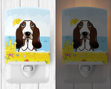 Load image into Gallery viewer, Basset Hound Summer Beach Ceramic Night Light BB2111CNL