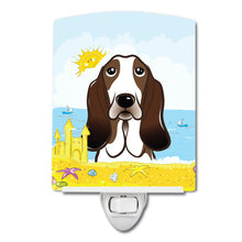 Load image into Gallery viewer, Basset Hound Summer Beach Ceramic Night Light BB2111CNL