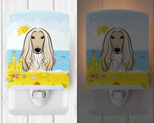 Load image into Gallery viewer, Afghan Hound Summer Beach Ceramic Night Light BB2112CNL