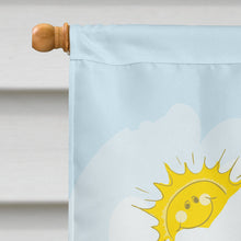 Load image into Gallery viewer, Chocolate Brown Shih Tzu Summer Beach Flag Canvas House Size BB2117CHF
