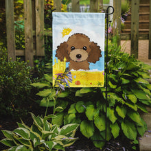Load image into Gallery viewer, Chocolate Brown Poodle Summer Beach Garden Flag – Decorative Outdoor Yard Flag BB2124GF