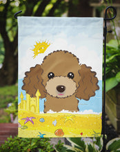 Load image into Gallery viewer, Chocolate Brown Poodle Summer Beach Garden Flag – Decorative Outdoor Yard Flag BB2124GF