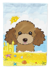 Load image into Gallery viewer, Chocolate Brown Poodle Summer Beach Garden Flag – Decorative Outdoor Yard Flag BB2124GF