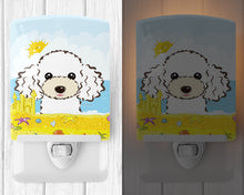 Load image into Gallery viewer, White Poodle Summer Beach Ceramic Night Light BB2125CNL