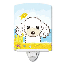 Load image into Gallery viewer, White Poodle Summer Beach Ceramic Night Light BB2125CNL