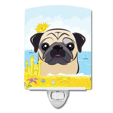 Load image into Gallery viewer, Fawn Pug Summer Beach Ceramic Night Light BB2130CNL