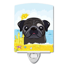 Load image into Gallery viewer, Black Pug Summer Beach Ceramic Night Light BB2131CNL
