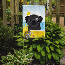 Load image into Gallery viewer, Black Pug Summer Beach Garden Flag – Decorative Outdoor Yard Flag BB2131GF