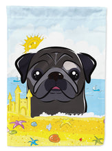 Load image into Gallery viewer, Black Pug Summer Beach Garden Flag – Decorative Outdoor Yard Flag BB2131GF