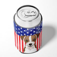Load image into Gallery viewer, American Flag and Jack Russell Terrier Can or Bottle Hugger BB2132CC