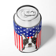 Load image into Gallery viewer, American Flag and Boston Terrier Can or Bottle Hugger BB2133CC