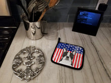 Load image into Gallery viewer, American Flag and Boston Terrier Pot Holders - Set of 2 - Heat-Resistant Kitchen Essentials BB2133PTHD