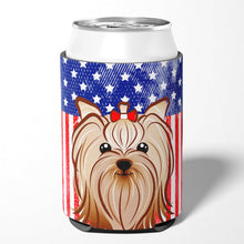 Load image into Gallery viewer, American Flag and Yorkie Yorkishire Terrier Can or Bottle Hugger BB2134CC