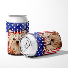 Load image into Gallery viewer, American Flag and Yorkie Yorkishire Terrier Can or Bottle Hugger BB2134CC