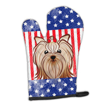 Load image into Gallery viewer, American Flag and Yorkie Yorkishire Terrier Oven Mitt BB2134OVMT