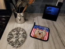 Load image into Gallery viewer, American Flag and Yorkie Yorkishire Terrier Pot Holders - Set of 2 - Heat-Resistant Kitchen Essentials BB2134PTHD