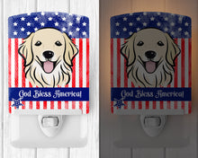 Load image into Gallery viewer, American Flag and Golden Retriever Ceramic Night Light BB2135CNL