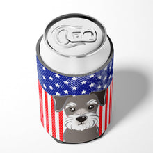 Load image into Gallery viewer, American Flag and Schnauzer Can or Bottle Hugger BB2136CC