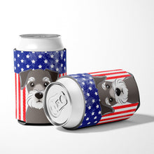 Load image into Gallery viewer, American Flag and Schnauzer Can or Bottle Hugger BB2136CC