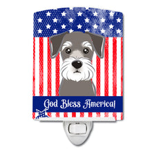 Load image into Gallery viewer, American Flag and Schnauzer Ceramic Night Light BB2136CNL