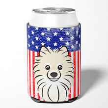 Load image into Gallery viewer, American Flag and Pomeranian Can or Bottle Hugger BB2137CC