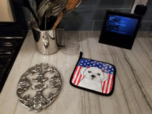 Load image into Gallery viewer, American Flag and Maltese Pot Holders - Set of 2 - Heat-Resistant Kitchen Essentials BB2138PTHD