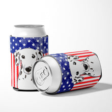 Load image into Gallery viewer, American Flag and Dalmatian Can or Bottle Hugger BB2140CC