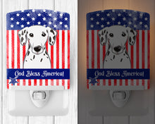 Load image into Gallery viewer, American Flag and Dalmatian Ceramic Night Light BB2140CNL