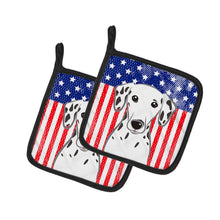 Load image into Gallery viewer, American Flag and Dalmatian Pot Holders - Set of 2 - Heat-Resistant Kitchen Essentials BB2140PTHD