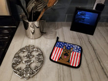Load image into Gallery viewer, American Flag and German Shepherd Pot Holders - Set of 2 - Heat-Resistant Kitchen Essentials BB2141PTHD