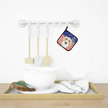 Load image into Gallery viewer, American Flag and Longhair Creme Dachshund Pot Holders - Set of 2 - Heat-Resistant Kitchen Essentials BB2142PTHD