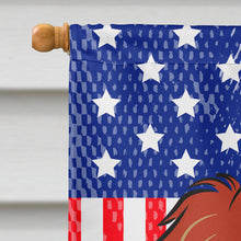 Load image into Gallery viewer, Longhair Red Dachshund Flag Canvas House Size BB2144CHF