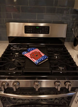 Load image into Gallery viewer, American Flag and Longhair Red Dachshund Oven Mitt BB2144OVMT