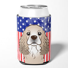 Load image into Gallery viewer, American Flag and Cocker Spaniel Can or Bottle Hugger BB2146CC
