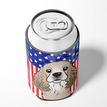 Load image into Gallery viewer, American Flag and Cocker Spaniel Can or Bottle Hugger BB2146CC