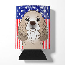 Load image into Gallery viewer, American Flag and Cocker Spaniel Can or Bottle Hugger BB2146CC