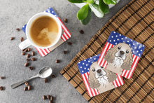 Load image into Gallery viewer, American Flag and Cocker Spaniel Foam Coaster