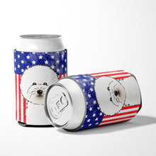 Load image into Gallery viewer, American Flag and Bichon Frise Can or Bottle Hugger BB2147CC
