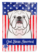 Load image into Gallery viewer, White English Bulldog  Flag Canvas House Size BB2150CHF