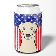 Load image into Gallery viewer, American Flag and Yellow Labrador Can or Bottle Hugger BB2152CC