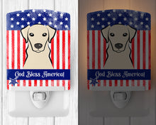 Load image into Gallery viewer, American Flag and Yellow Labrador Ceramic Night Light BB2152CNL