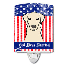 Load image into Gallery viewer, American Flag and Yellow Labrador Ceramic Night Light BB2152CNL