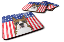 Load image into Gallery viewer, American Flag and Boxer Foam Coaster