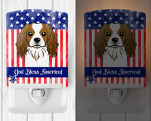 Load image into Gallery viewer, American Flag and Cavalier Spaniel Ceramic Night Light BB2154CNL